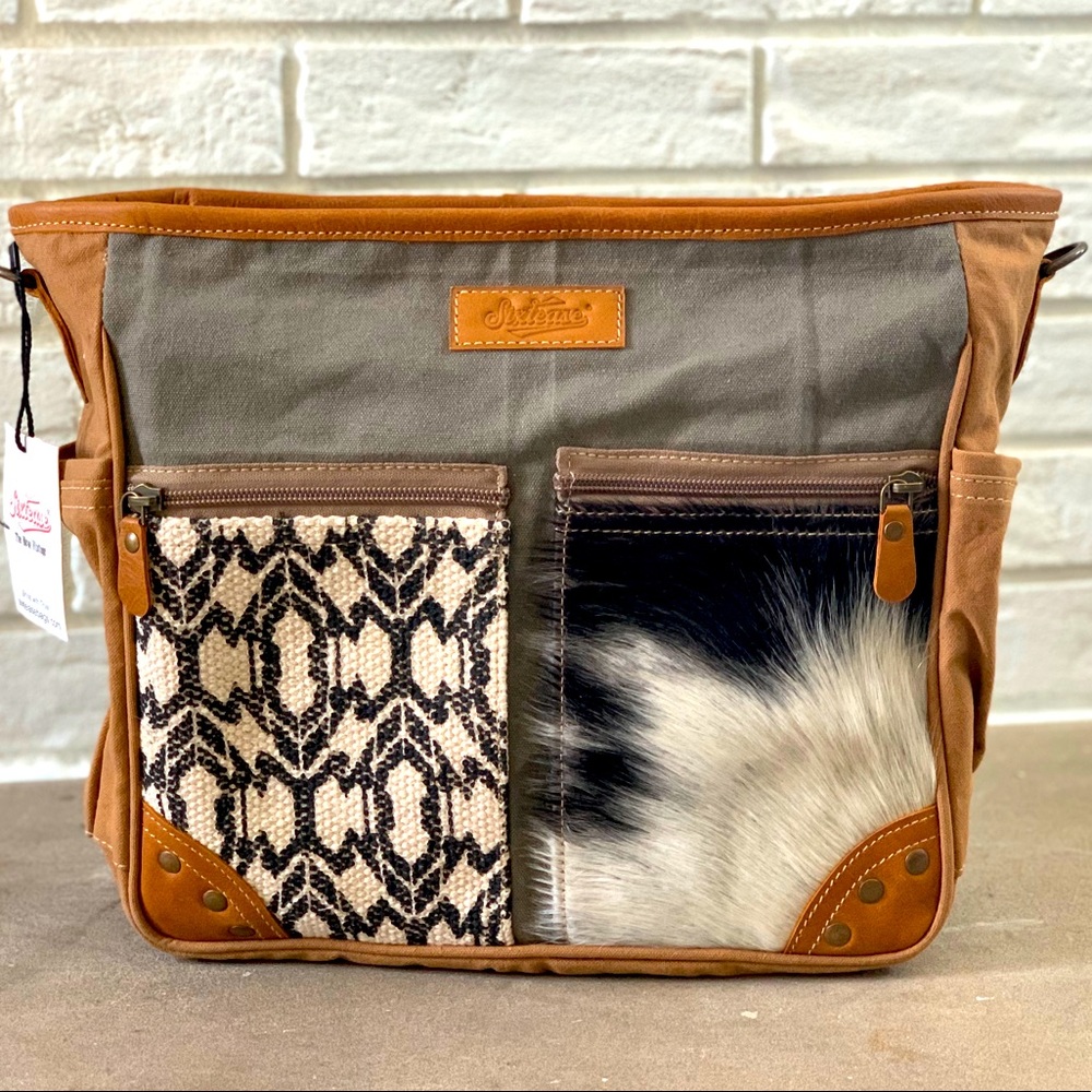 Sixtease “Euphoric” UpCycled Messenger Bag Purse